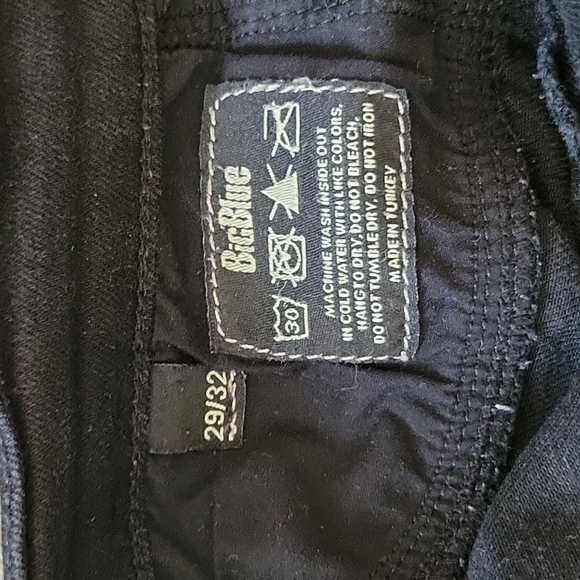 💜2/$20 BigBlue High-Rise Black Denim Jeans Size 29/32 - Picture 6 of 6